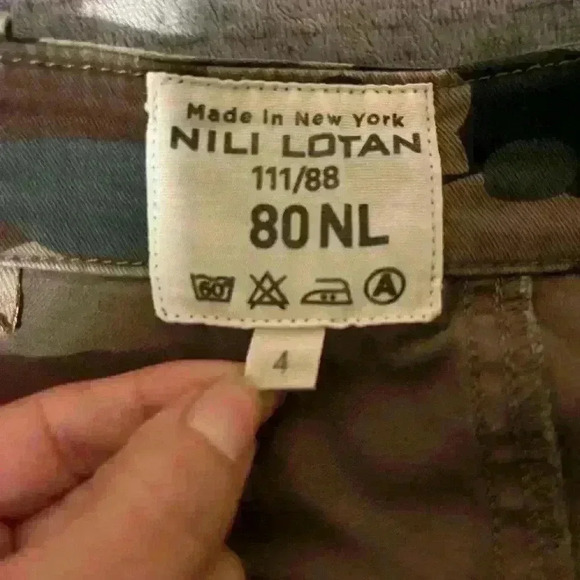 Nili Lotan Jenna Pants Coyote Brown Camouflage Size 4 - Picture 13 of 14